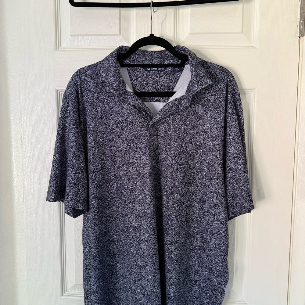 Cutter & Buck Black and White Polo Shirt